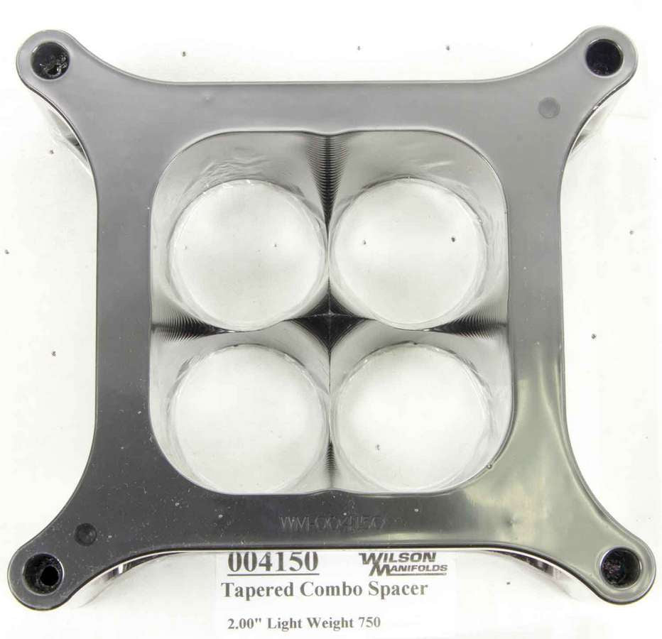 Wilson Manifolds Carburetor Spacer - 4150 2in 4-Hole L/W Tapered WLS004150