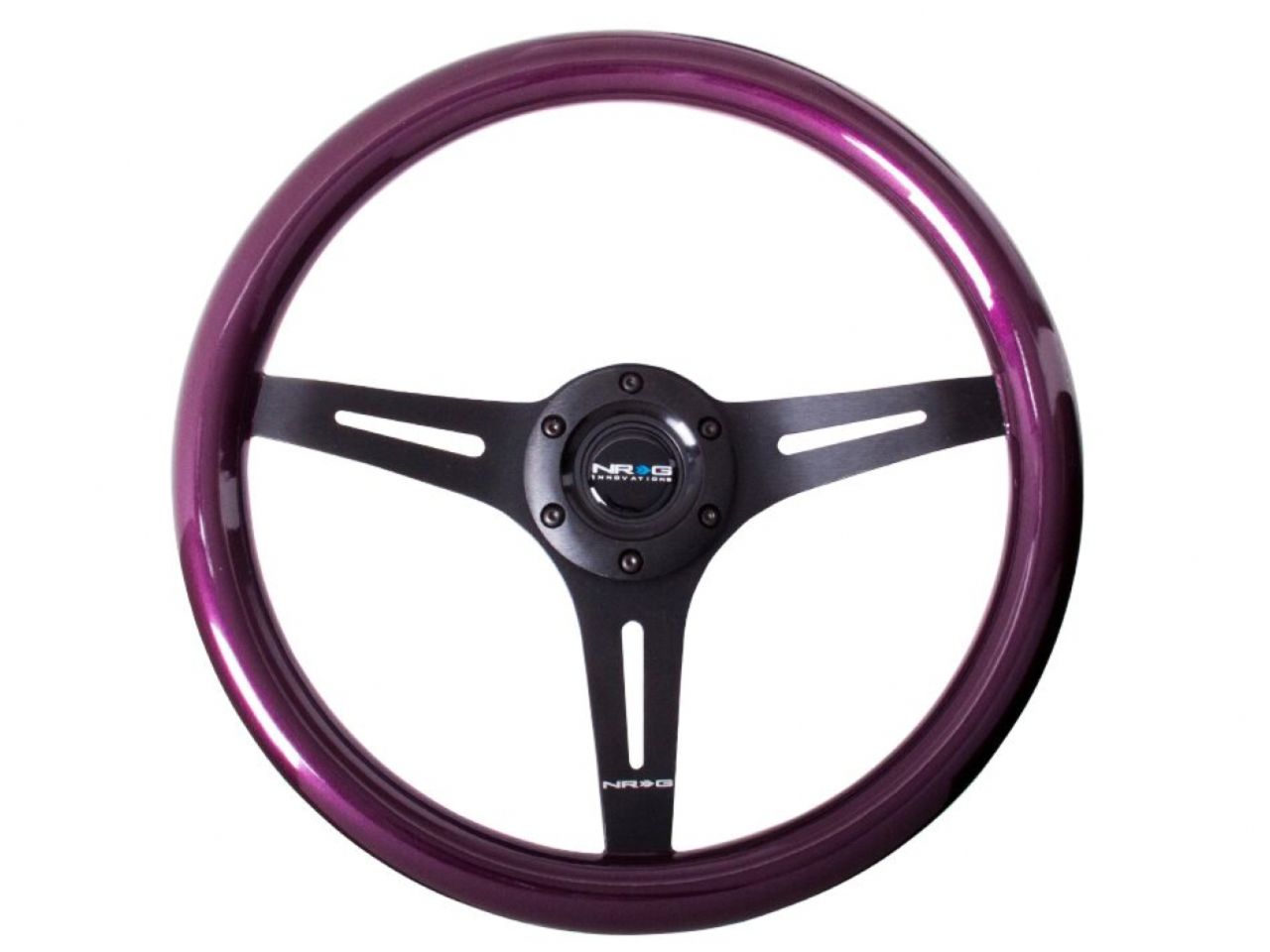 NRG ST-015 Black & Purple Painted Wood Steering Wheel