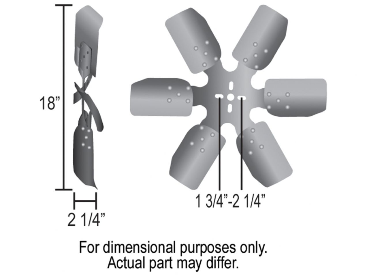 Derale 18 Rigid Race Fan (Steel Blade-Rvrse Rot.)