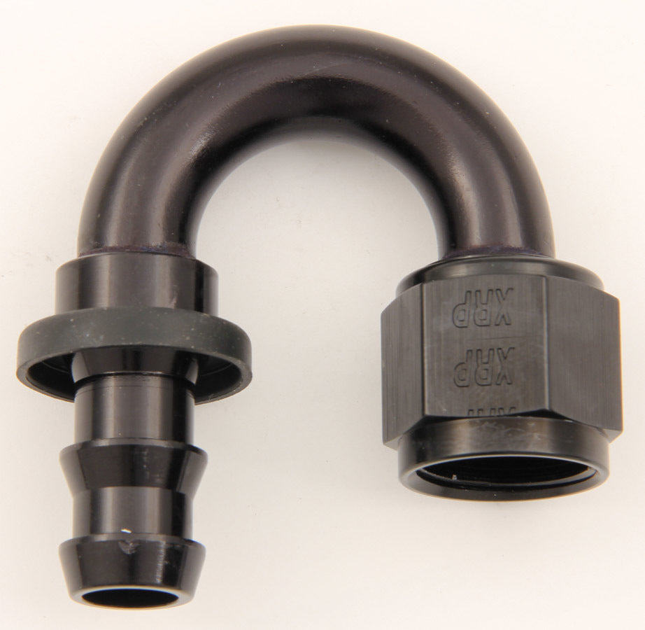 XRP #8 180 Deg Push-On Hose End Black XRP231808BB