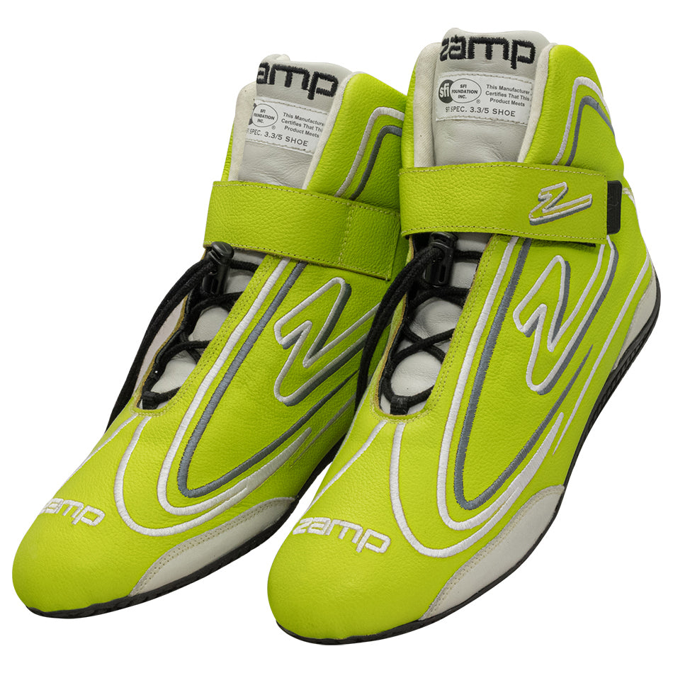 Zamp Solar Shoe ZR-50 Neon Green Size 9 SFI 3.3/5 ZAMRS003C0908