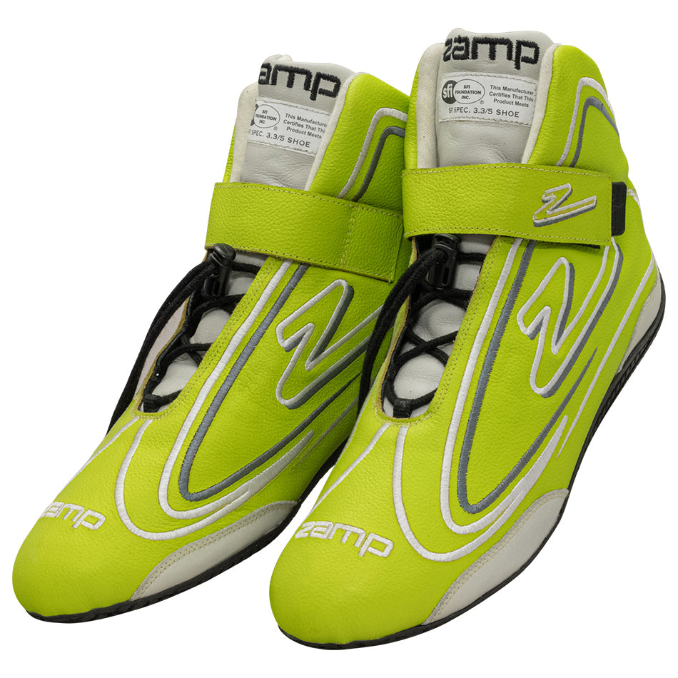 Zamp Solar Shoe ZR-50 Neon Green Size 12 SFI 3.3/5 ZAMRS003C0912