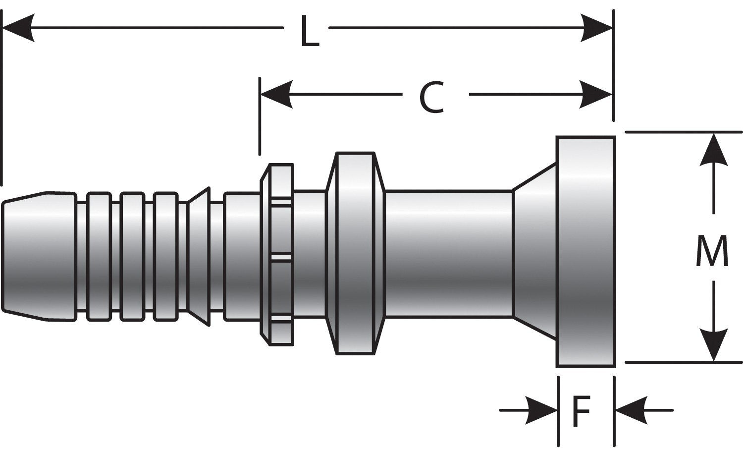 Gates Hydraulic Coupling / Adapter  top view frsport G20350-1216