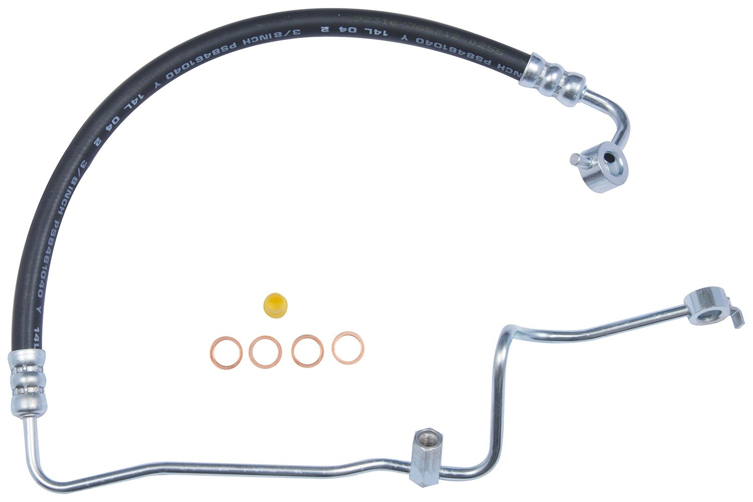 Gates Power Steering Pressure Line Hose Assembly  top view frsport 365712