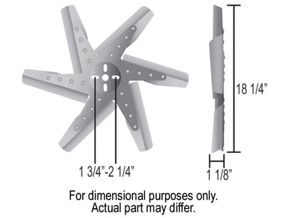 Derale 18 HP Stnless Steel Flex Fan (Black/Rvrse Rot.)