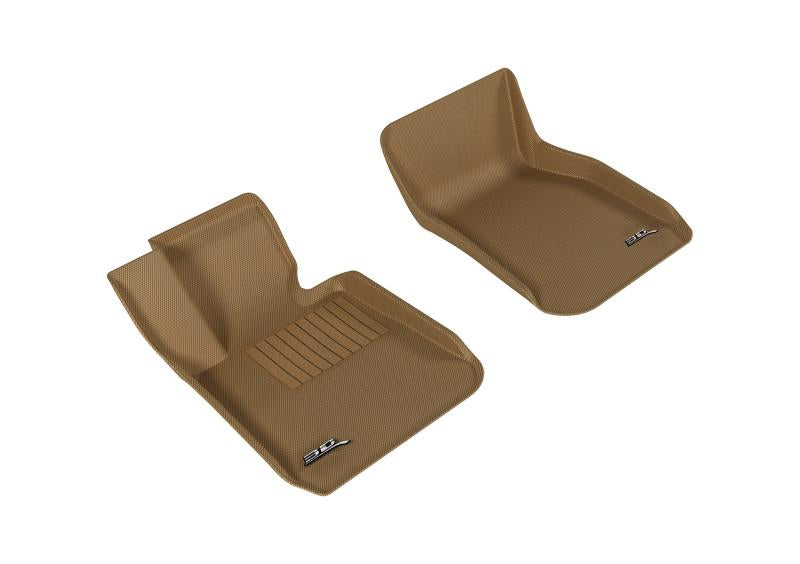 3D MAXpider 2012-2019 BMW 3 Series F30/F34 Kagu 1st Row Floormat - Tan L1BM03711502 Main Image