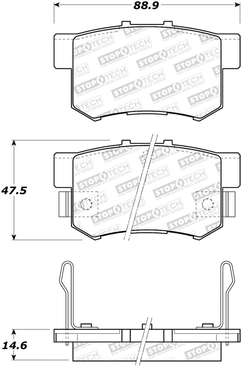 StopTech Street Brake Pads - Rear 308.05371 Main Image