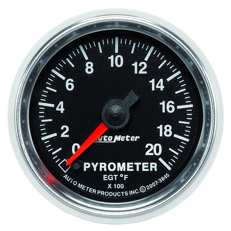 Autometer GS 0-2000 degree F Full Sweep Electronic Pyrometer Gauge 3845 Main Image