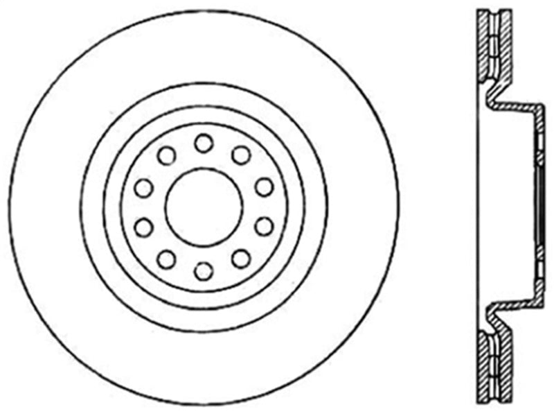 StopTech Sport Cryo Cross Drilled Brake Rotor; Rear Left