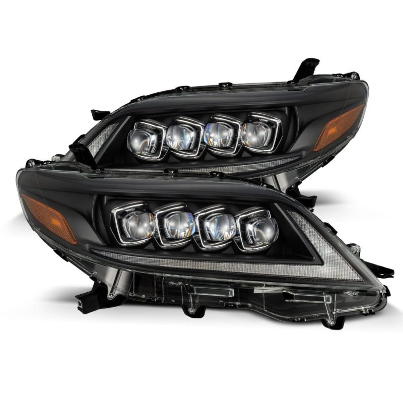 AlphaRex 2011+ Toyota Sienna NOVA LED Proj Headlights Plank Style Black w/Activ Light/Seq Signal/DRL 880768