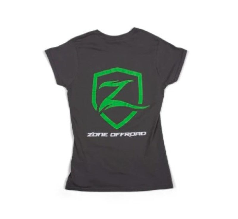 Zone Offroad Charcoal Gray Premium Cotton T-Shirt w/ Zone Offroad Logo - Womens - Large ZONU9163L