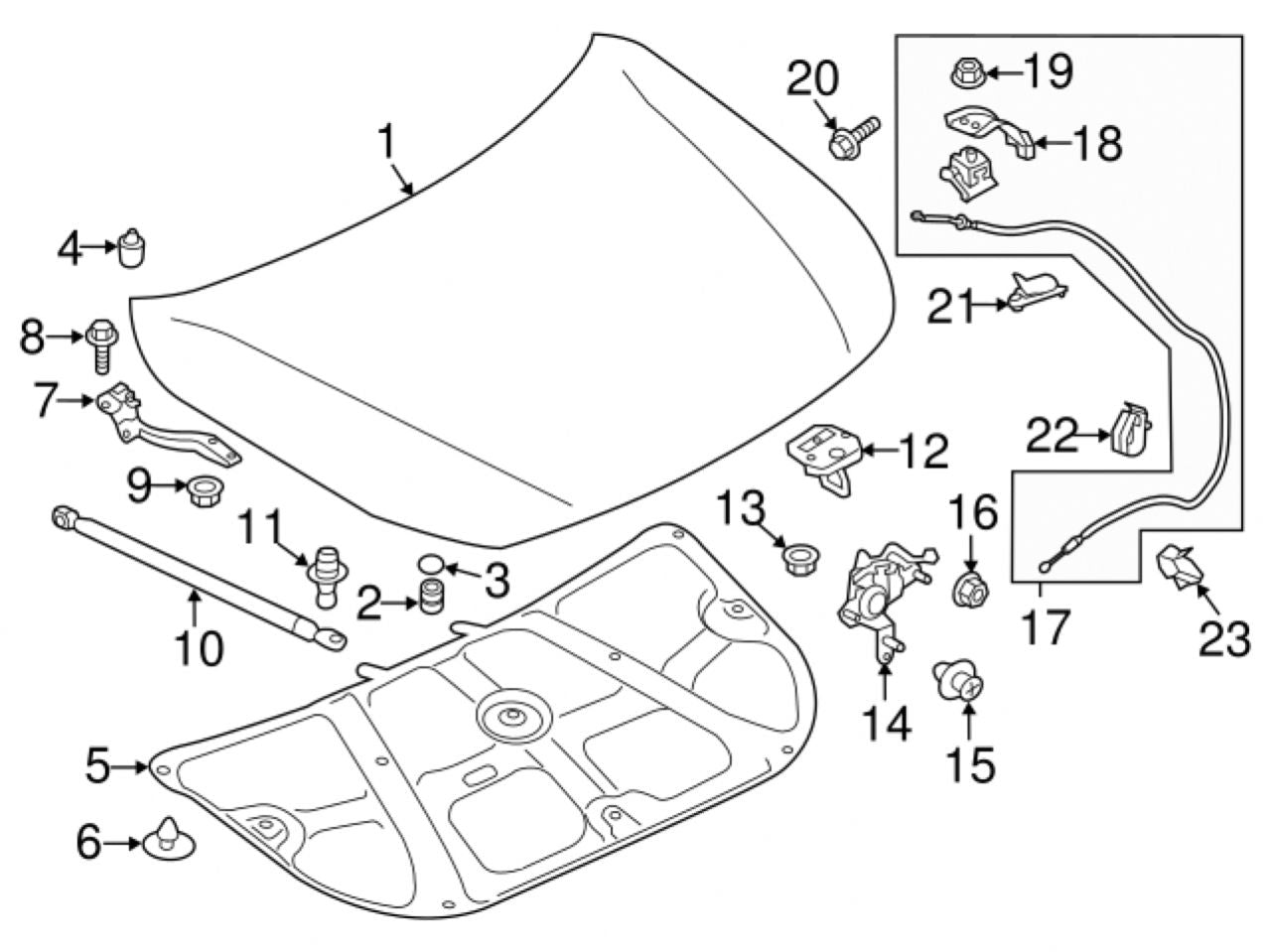 Subaru Hood Stopper