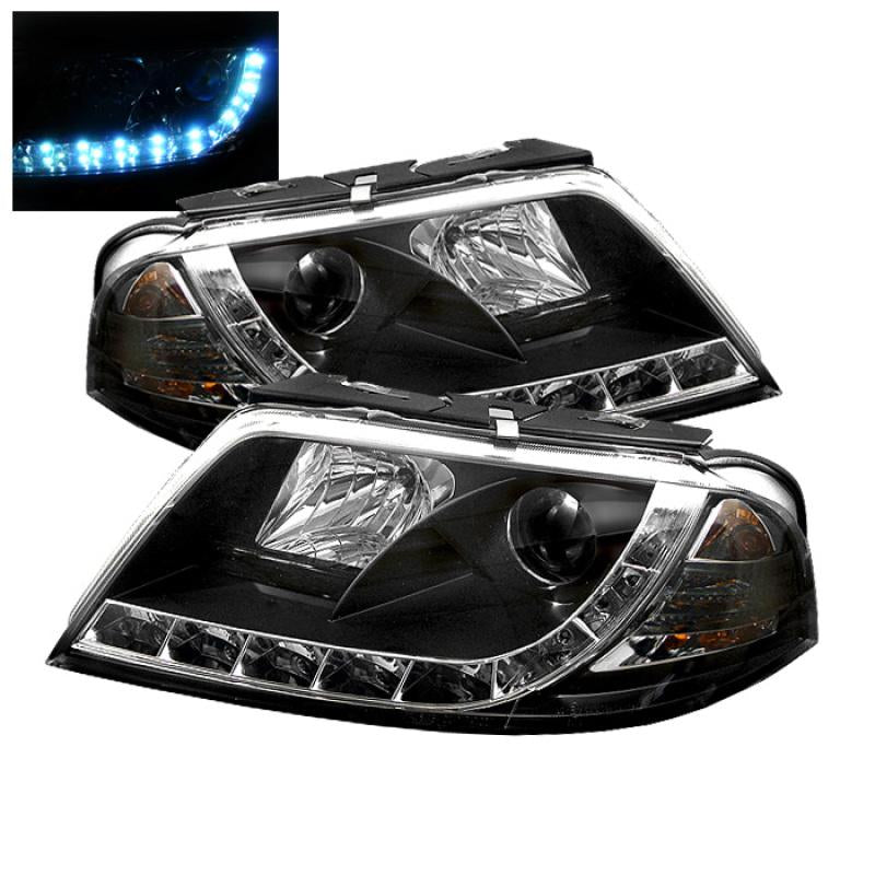 Spyder Volkswagen Passat 01-05 Projector Headlights DRL Black High H1 Low H1 PRO-YD-VP01-DRL-BK 5012302 Main Image