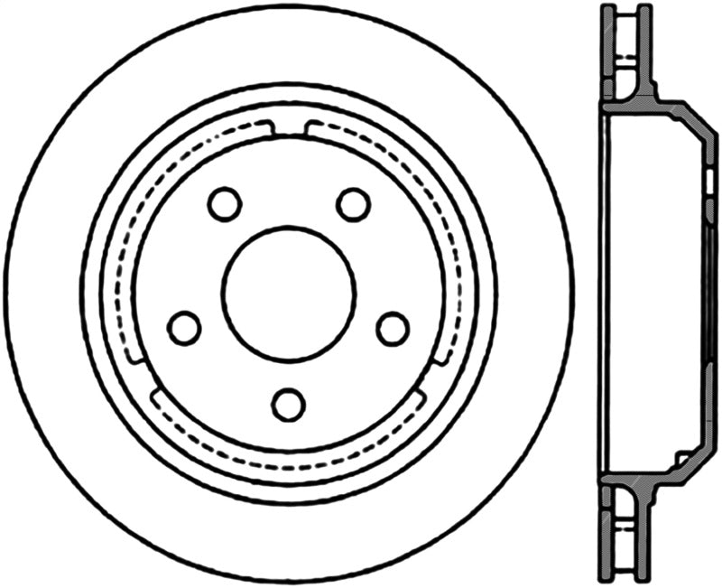 StopTech Power Slot 98-02 Chevy/Pontiac Camaro/Firebird Slotted Left Rear CRYO Rotor 126.62065CSL