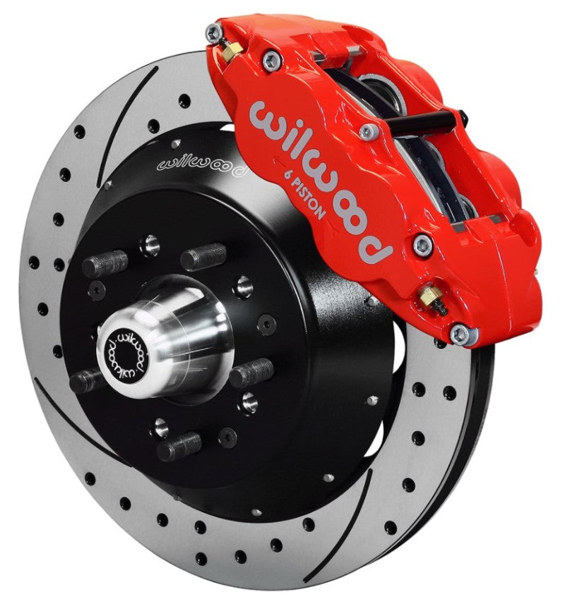 Wilwood Narrow Superlite 6R Dust-Seal Big Brake Front Brake Kit 14in. Drilled w/ Wilwood Pro Spindle 140-15410-DR