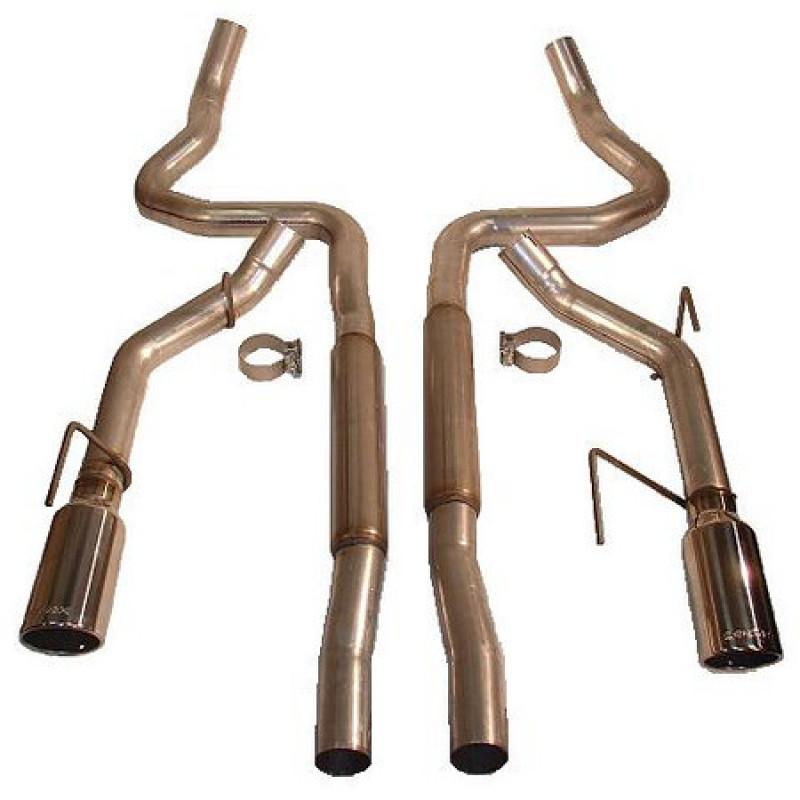 ROUSH 2005-2009 Ford Mustang GT/GT500 Enhanced Sound Dual Cat-Back Exhaust Kit 403936 Main Image