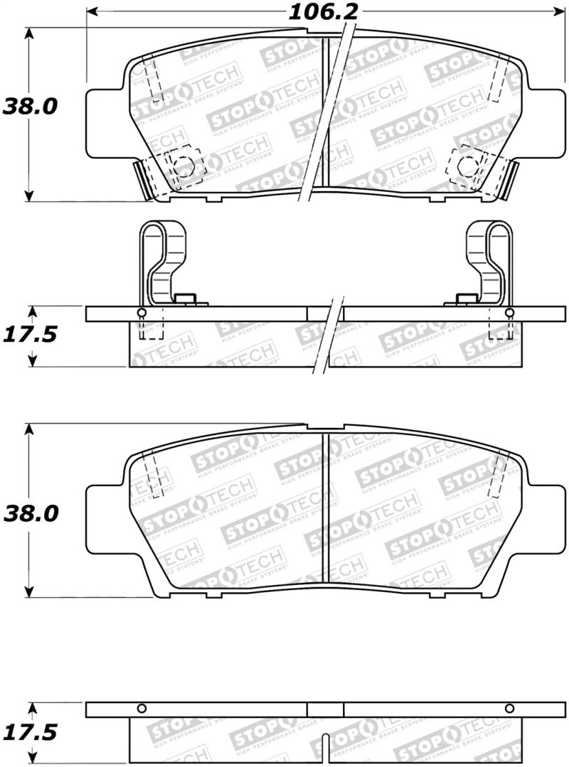 StopTech Street Brake Pads 308.06720 Main Image