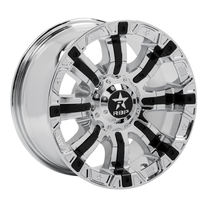 RBP 94R 18x10 8x165.1 BP / 4.5 BS -25mm Offset 117mm CB (Hub Centric) Chrome w/Black Inserts Wheel 94R-1810-86-25C Main Image