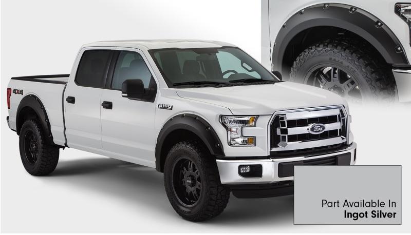 Bushwacker 16-17 Ford F-150 Styleside Pocket Style Flares 4pc 78.9/67.1/97.6in Bed - Ingot Silver 20935-52 Main Image