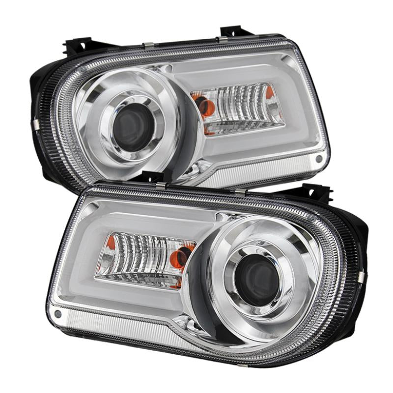 Spyder Chrysler 300C 05-10 Projector Headlights LED DRL Chrome High/Low H7 PRO-YD-C300C-DRL-C 5075666 Main Image