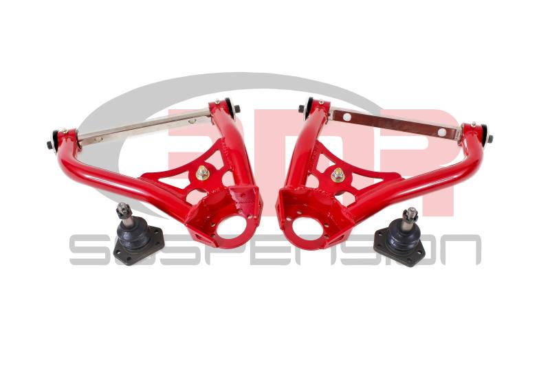 BMR 67-69 1st Gen F-Body Pro-Touring Upper A-Arms w/ Tall Ball Joint (Delrin) - Red AA027R Main Image