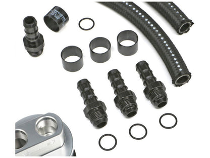 Hamburger's Performance Billet Single Oil Filter Relocation Kit-SB Chevy & BB Chevy