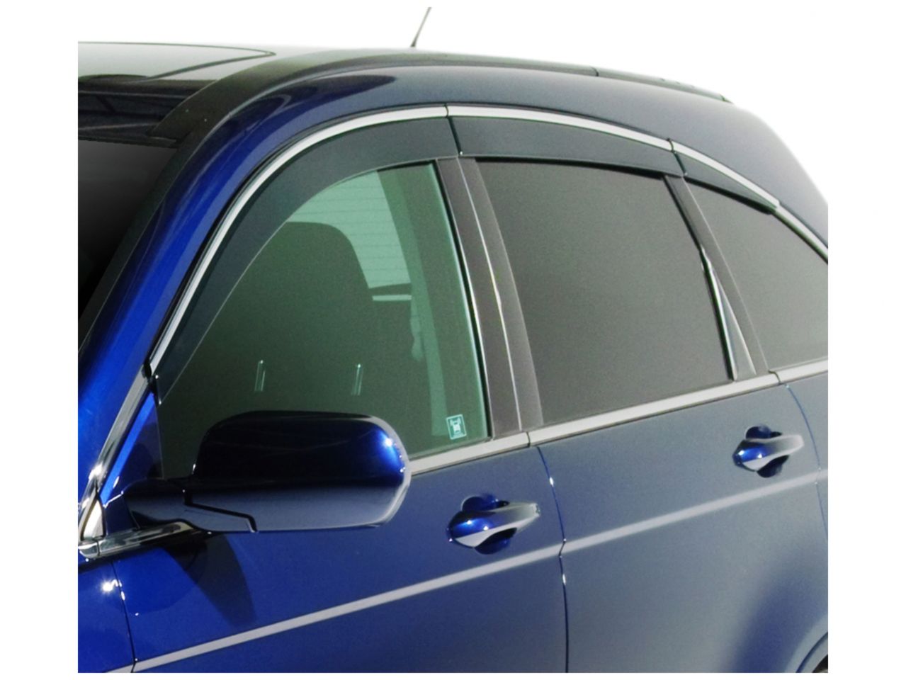 Auto Ventshade Low Profile Ventvisor Side Window Deflector with Chrome Trim, 6-Piece