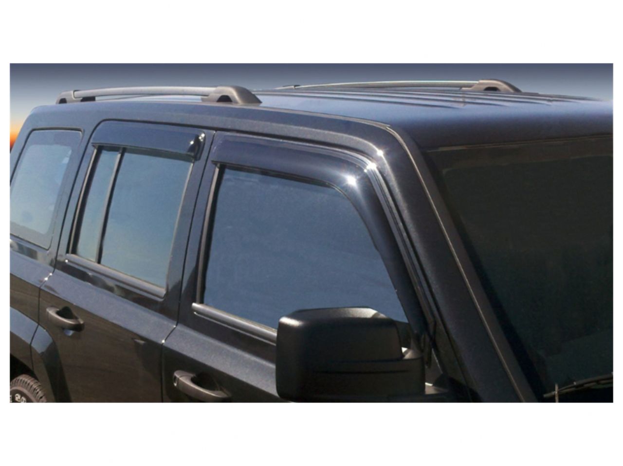 Stampede Tape-Onz Sidewind Deflector, Smoke, 4 pc. for 2007-2015 Jeep Patriot