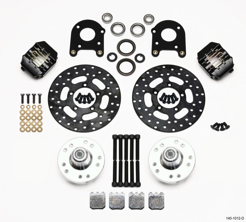 Wilwood Dynalite Single Front Drag Kit Drilled Rotor 71-80 Pinto/Mustang II Disc & Drum 140-1012-D Main Image