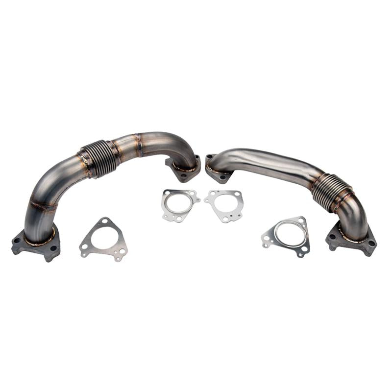 Wehrli 01-16 Chevrolet 6.6L Duramax 2in Stainless Up Pipe Kit w/Gaskets - Single Turbo WCF100590 Main Image