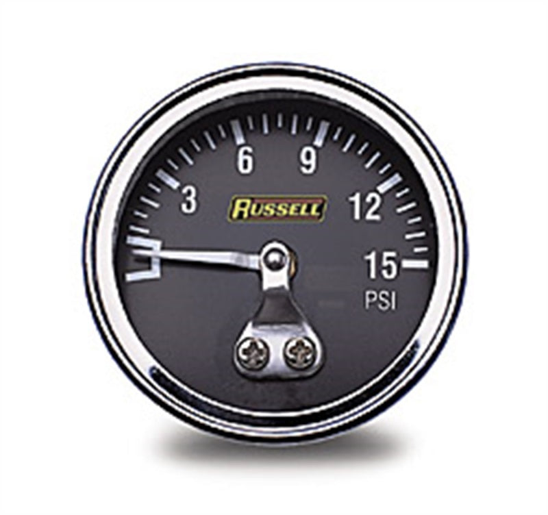 Russell Non Liquid Filled Gauge 0-15 PSI