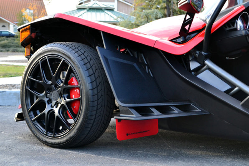 Rally Armor 2015-16 Polaris Slingshot Front Mud Flaps Red Logo MF38-UR-BLK/RD