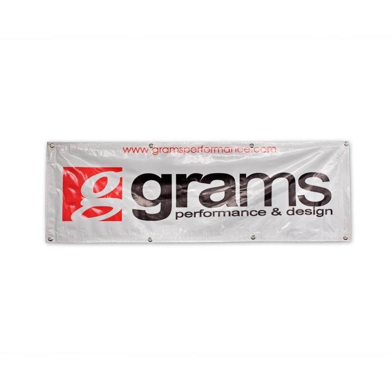 Grams Performance 60in x 20in Vinyl Shop Banner - Silver 836-99-6002 Main Image