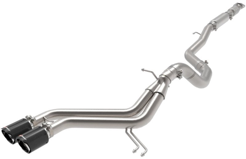 aFe Takeda 2-1/2in to 3in  SS-304 Cat-Back Exhaust w/ C/F Tips 13-17 Hyundai Veloster L4-1.6L 49-37018-C