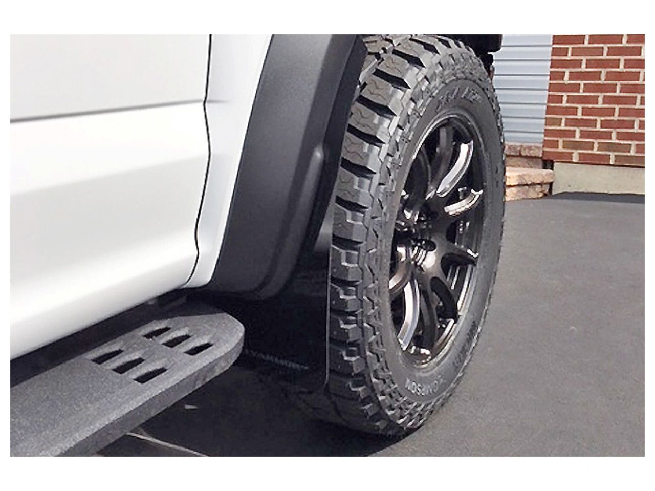 Rally Armor 17-19 Ford F-150 Raptor UR Black Mud Flap w/ Dark Grey Log