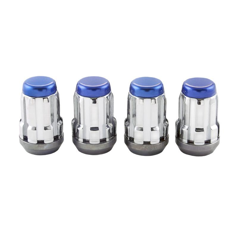 McGard SplineDrive Lug Nut (Cone Seat) M12X1.25 / 1.24in. Length (4-Pack) - Blue Cap (Req. Tool) 65354BC Main Image