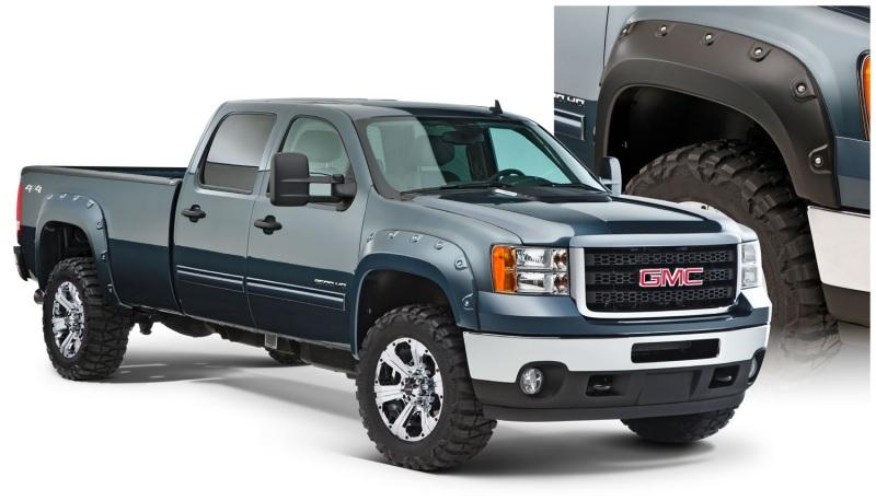 Bushwacker 07-10 GMC Sierra 3500 Fleetside Boss Pocket Style Flares 4pc Excludes Dually - Black 40943-02 Main Image