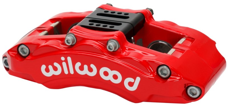 Wilwood Caliper - AT6 Lug Mount Red 1.75in/1.38in/1.38in Piston .75in Rotor - Left Side 120-14851-RD