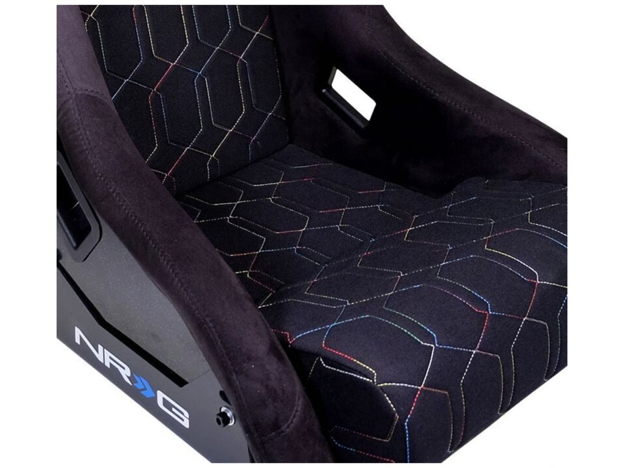 NRG FRP Bucket Seat Cushion- Multi Color Geometric 3 pcs seat cushion