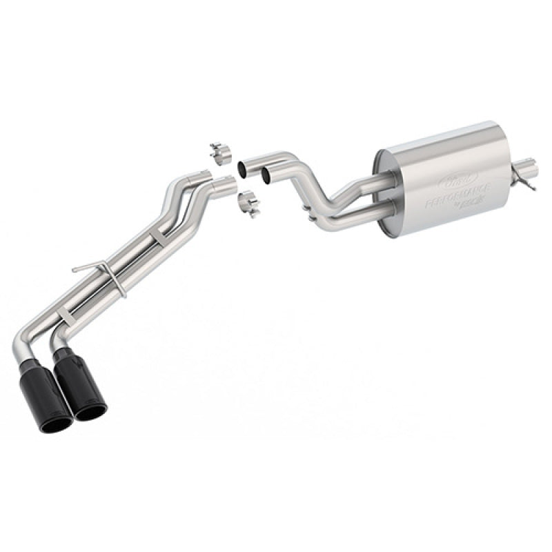 Ford Racing 2019 Ranger 2.3L Ecoboost Side Exit Cat-Back Exhaust System w/ Dual Black Chrome Tips M-5200-RA23SB