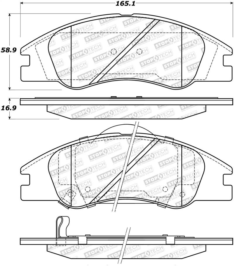 StopTech Street Brake Pads 308.10740 Main Image