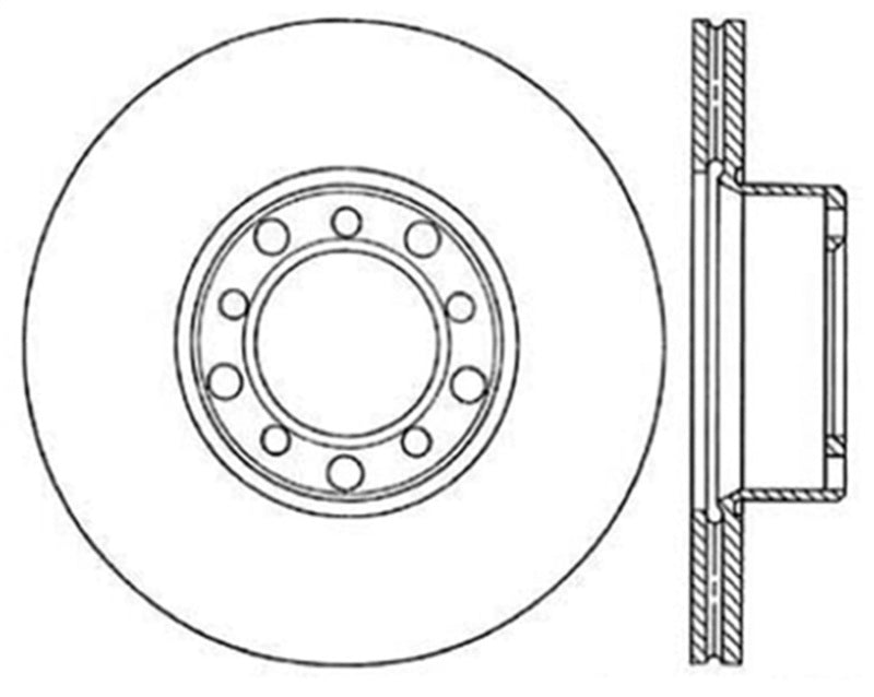 StopTech Sport Drilled/Slotted Brake Rotor; Front Left