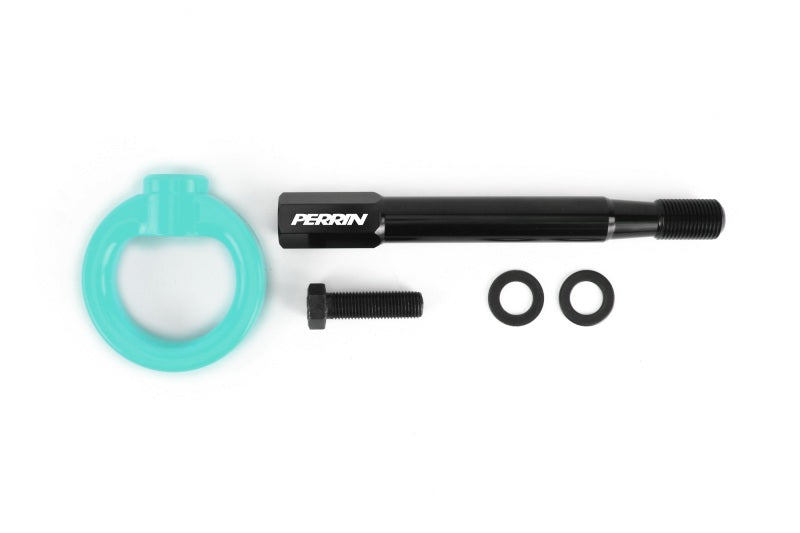 Perrin 2014+ Subaru Forester Tow Hook Kit (Front) - Hyper Teal PSP-BDY-237TE