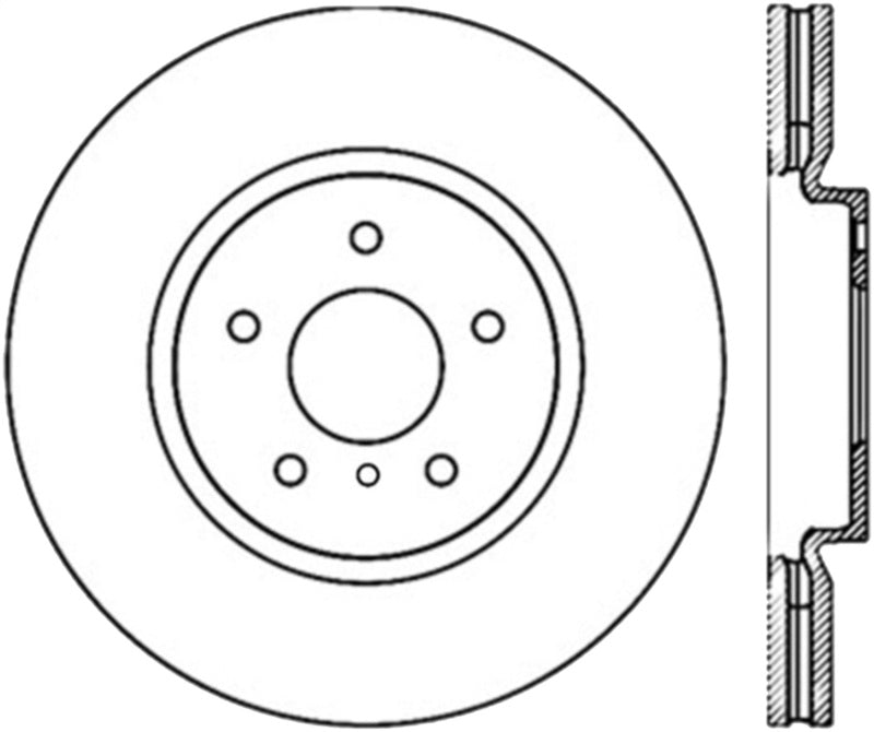 StopTech Sport Cryo Drilled/Slotted Brake Rotor; Front Right