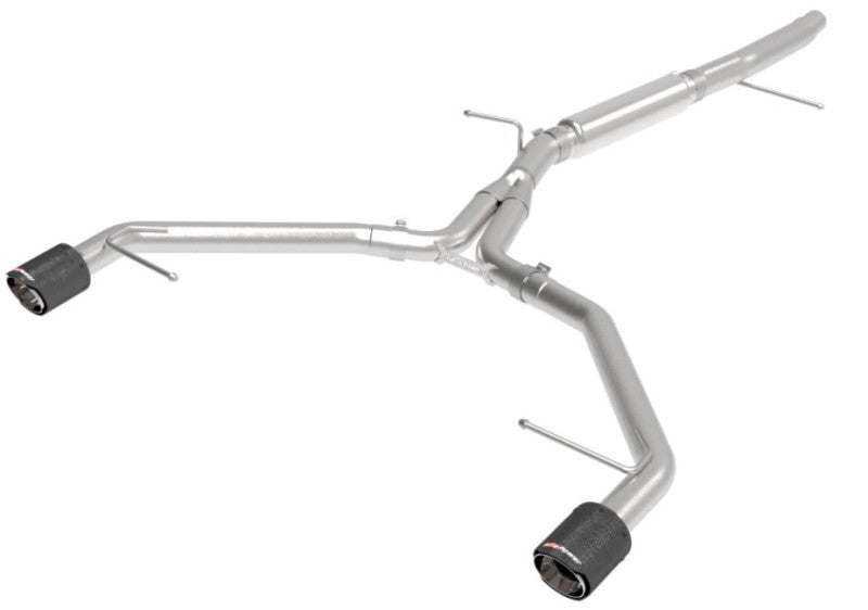 aFe 17-19 Audi A4 (L4-2.0L) MACH Force-Xp  Stainless Steel Axle-Back Exhaust System - Carbon Tip 49-36419-C