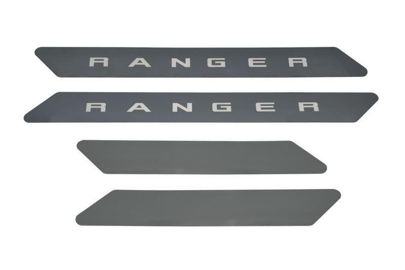 Putco 19-20 Ford Ranger SuperCrew - w/ RANGER Etching (4pcs) Black Platinum Door Sills 95143BPFD Main Image