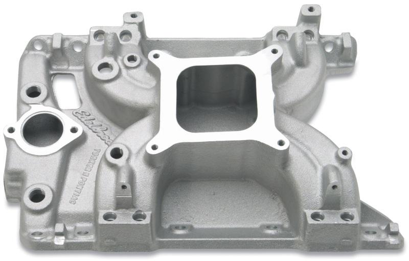 Edelbrock Manifold Torker II Pontiac 389/455 for STD Flange Tb 50565 Main Image