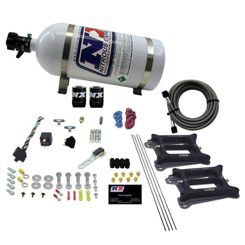 Nitrous Express Dual/4150/Gasoline Nitrous Kit (50-300HP) w/10lb Bottle 30240-10 Main Image