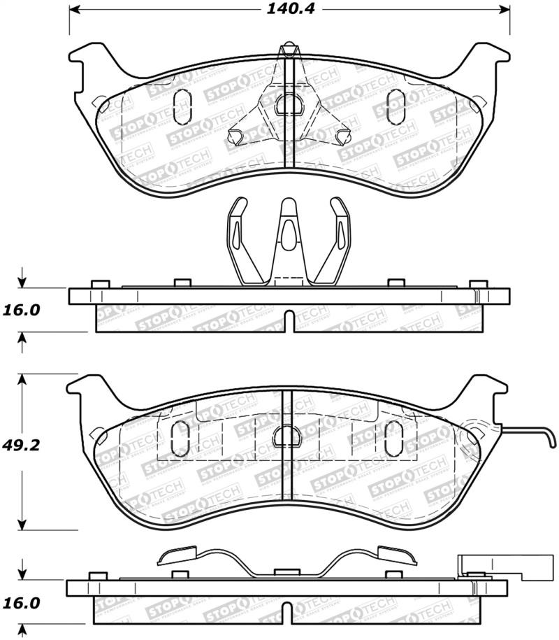 StopTech Street Brake Pads 308.06740 Main Image