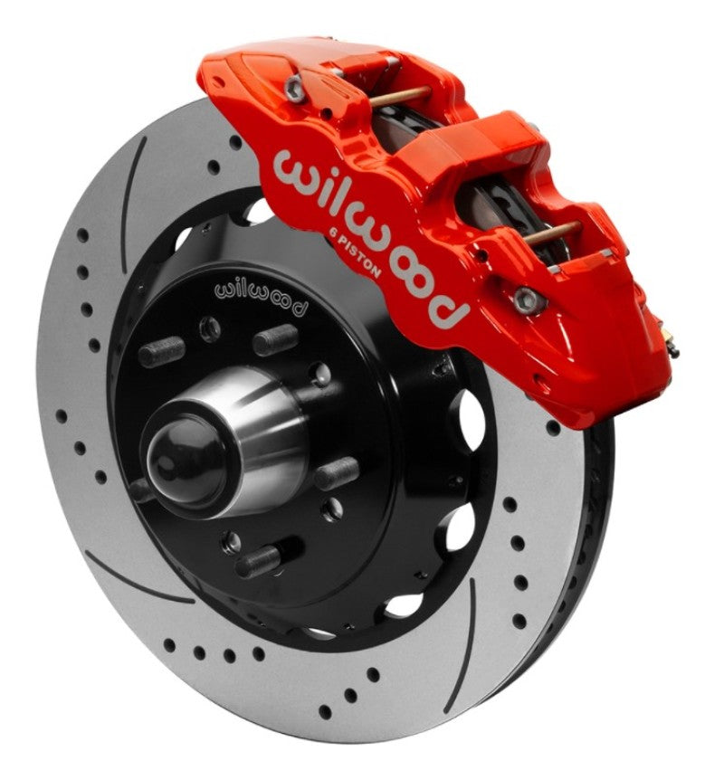 Wilwood Forged Narrow Superlite 6R Front Big Brake Kit SRP 14.00in Rotors 67-86 C1500 - Red 140-15943-DR